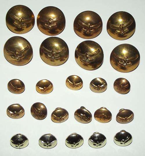 24 Old SAAF Air Force Insignia Buttons