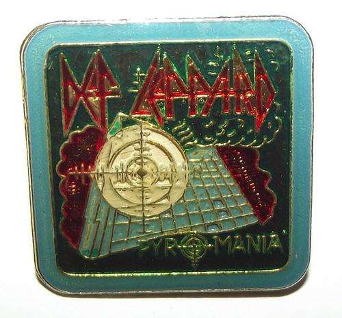 Old Def Leppard Pyromania Metal Lapel Pin Badge