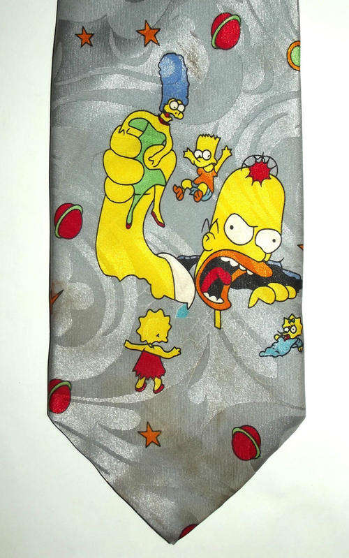 Old SIMPSONS Hand Made Silk Tie