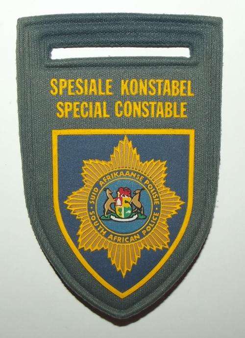 Old SAP Police Special Constable Blue Rubber Arm Flash