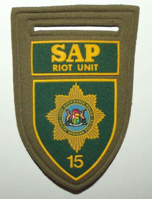 Old SAP Police Riot Unit 15 Green Rubber Arm Flash