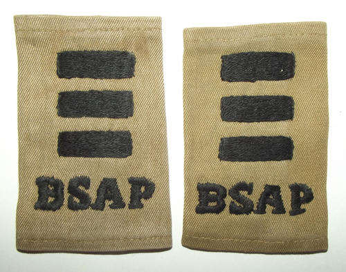 Rhodesia BSAP Section Officer Shoulder Rank Pair