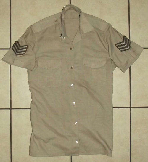 SADF Army Work Dress Short Sleeve Shirt With Sergeant Ranks
