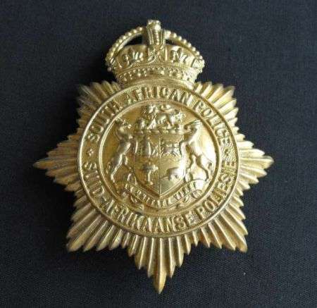 SA POLICE 1926 - 1931 HELMET PLATE BADGE