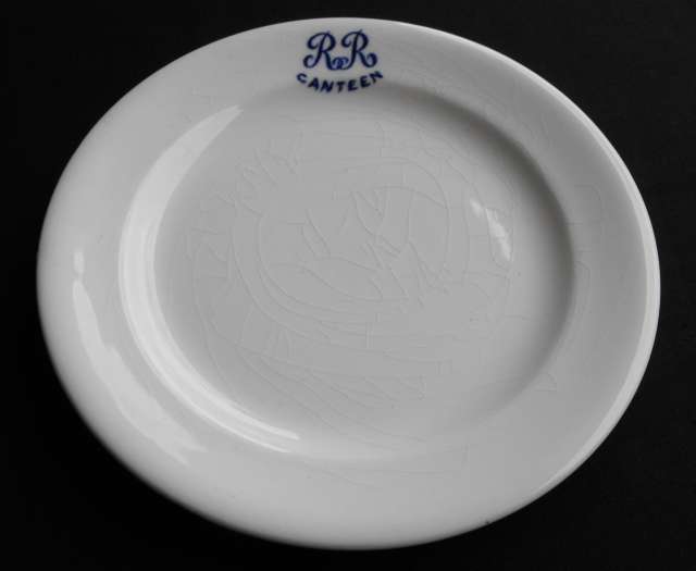 OLD RHODESIA RAILWAYS  CANTEEN CERAMIC SIDE PLATE