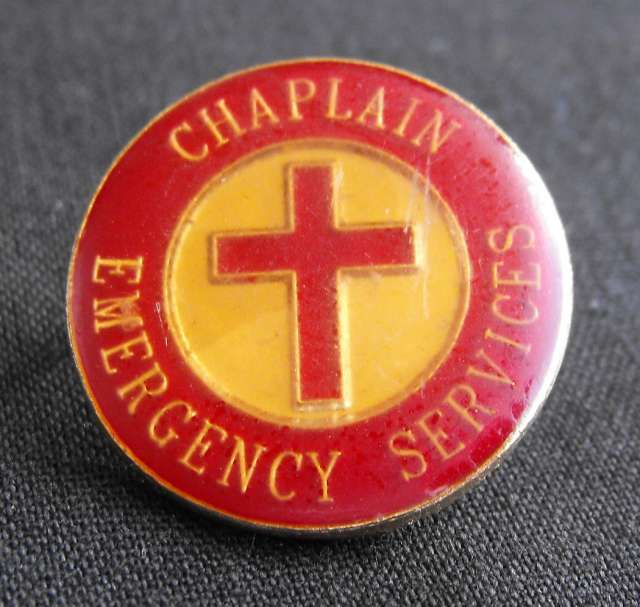 CHAPLAIN EMERGENCY SERVICES METAL BADGE