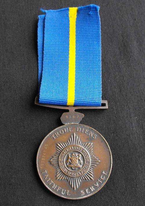 SA POLICE 10 YEAR FAITHFUL SERVICE MEDAL
