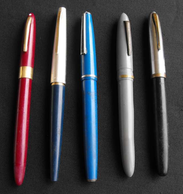 LOT OF 5 OLD FOUNTAIN PENS