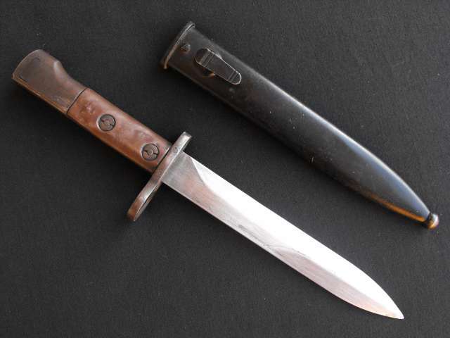 FN BAYONET WITH STEEL SCABBARD