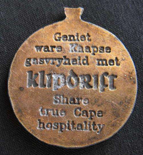 OLD KLIPDRIFT BRANDY ADVERTISING MEDAL