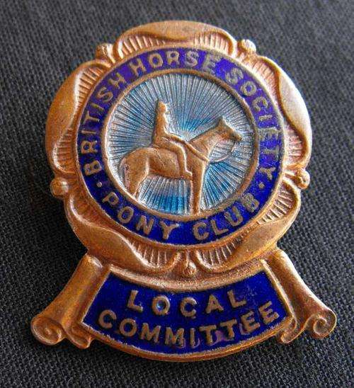 OLD BRITISH HORSE SOCIETY PONY CLUB LAPEL PIN BADGE