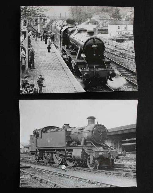 2 OLD LOCOMOTIVE PHOTOGRAPHS