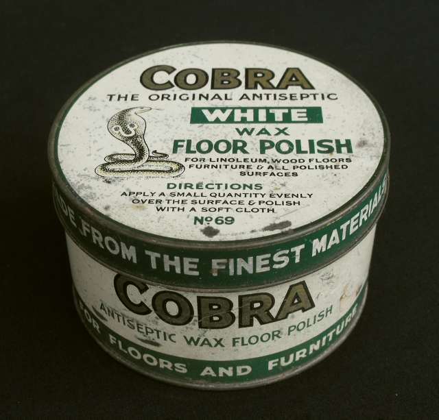 OLD COBRA FLOOR POLISH TIN