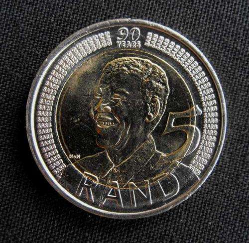 SA MANDELA 90th BIRTHDAY R5 COIN