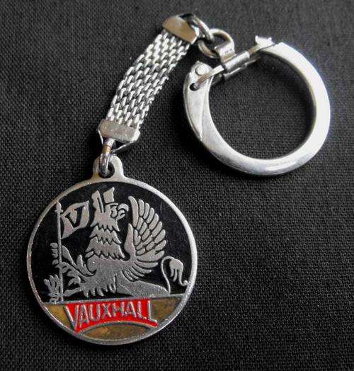 OLD VAUXHALL CAR METAL KEY RING
