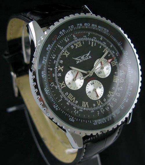 NEW JARAGAR DELUXE SWISS AUTO 6 HAND MULTI FUNCTION MENS WATCH