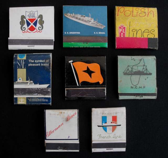 LOT OF 8 OLD SHIPPING LINES MATCHBOXES