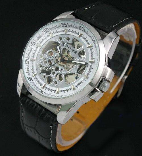 NEW WINNER DESIGNER SKELETON AUTOMATIC MENS WATCH