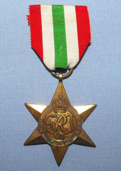 BRITISH WW2 ITALY STAR FULL SIZE MEDAL