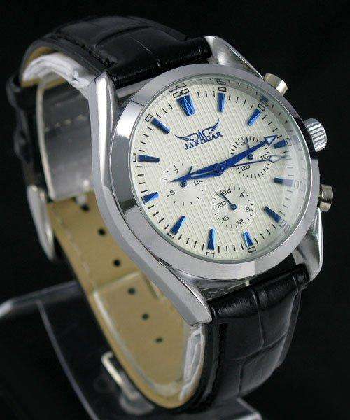 NEW JARAGAR LUXURY SWISS AUTO 6 HAND MULTI FUNCTION MENS WATCH