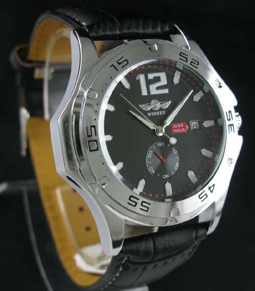 NEW WINNER 1000 MIGLIA BLACK AUTOMATIC MENS WATCH