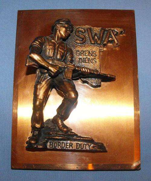 SADF SWA BORDER DUTY / GRENSDIENS PLAQUE