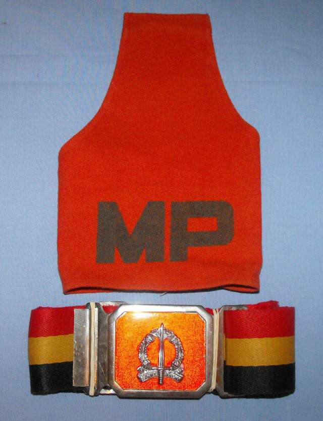 SADF PROVOST UNIT STABLE BELT + MP ARM BRASSARD