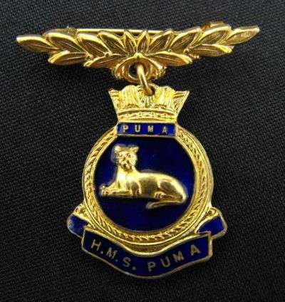 BRITISH HMS PUMA LAPEL PIN BADGE