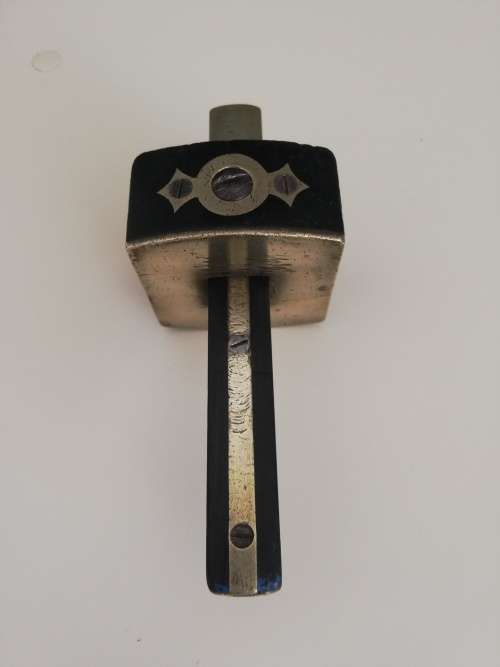 Brass and ebony marking gauge and rare Keyhole saw