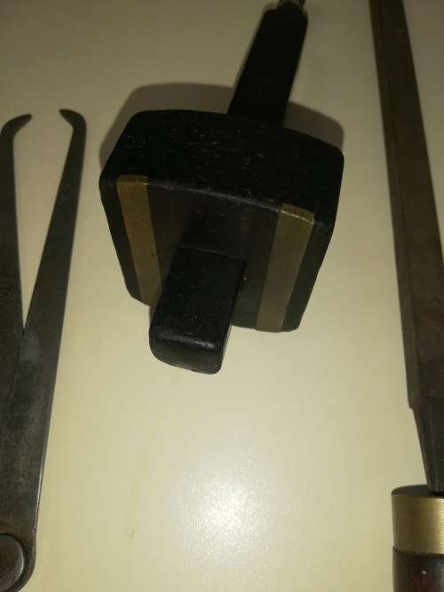 Bsa file plus caliper vernier,nice brass ebony marking gauge