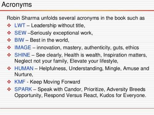 The Leader Who Had No Title, Robin Sharma