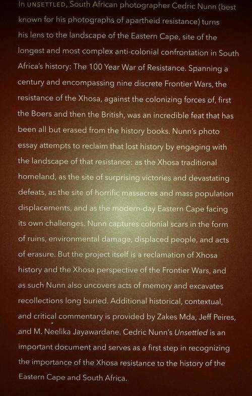 Signed-Unsettled: the 100 Year War of Resistance by Khosa against Boer and British  by Cedric Nunn