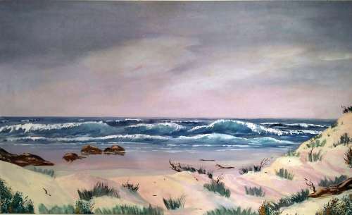 Eric Kaye Seascape-Beautiful Eric Kaye Seascape. Oil on board