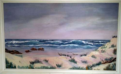 Eric Kaye Seascape-Beautiful Eric Kaye Seascape. Oil on board