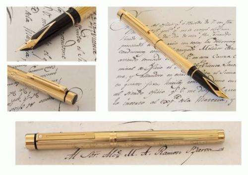 c1976- Sheaffer Targa 1005 -14K Gold nib Set-Fountain pen,clutch pencil & Ballpoint