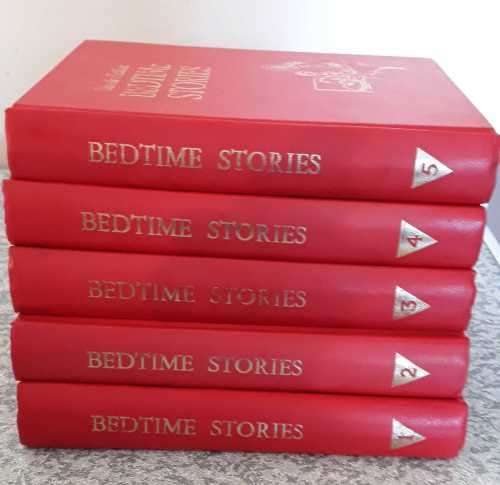 UNCLE ARTHUR'S Bedtime Stories Full Set  Arthur Maxwell Vol 1-5 1950-Red South African set.