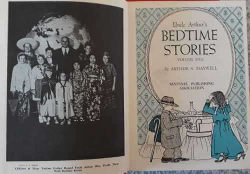 UNCLE ARTHUR'S Bedtime Stories Full Set  Arthur Maxwell Vol 1-5 1950-Red South African set.
