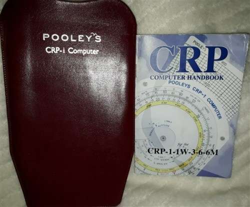 Pooleys CRP-1 Flight Computer-Immaculate-Leatherette Pouch & Booklet