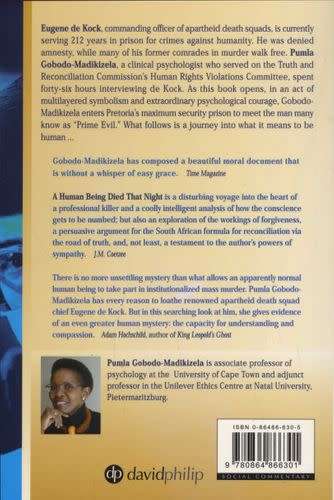 A Human being died that night (Paperback) Pumla Gobodo-Madikizela