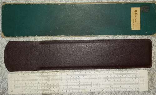 Vintage DIWA Denmark Slide Rule No 701 with Leather pouch and boxed