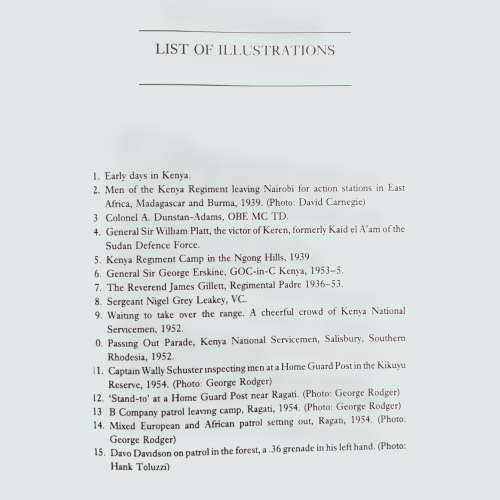 Signed*The Charging Buffalo, a History of the Kenya Regiment. Guy CAMPBELL