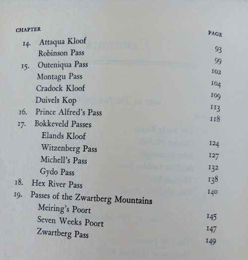 So High the Road ~Jose Burman ~ Mountain Passes of the Western Cape