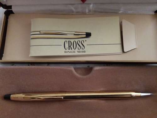 Cross 1/20 10k rolled gold made in ireland-Has refill inside