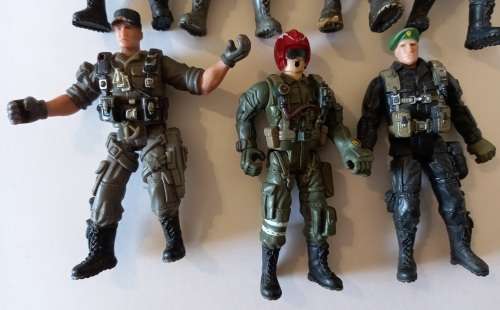 7 x Vintage Chap Mei Army Action Figures Military