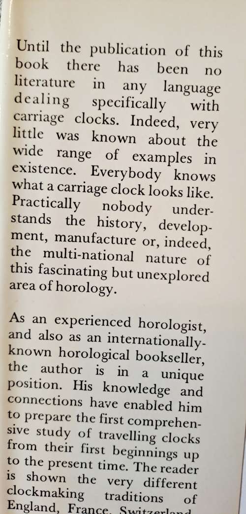 Carriage Clocks: Their History and Development  by Allix, Charles