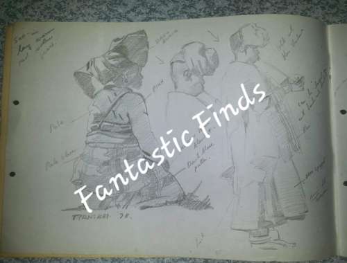 Sketchbook of Lucy M Wiles -renown  SA artist