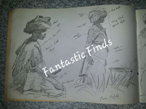 Sketchbook of Lucy M Wiles -renown  SA artist