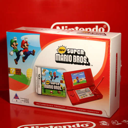 Nintendo DS lite console + New Super Mario Bros.game
