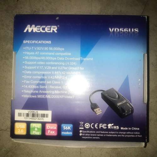Mecer USB Modem VD56US with original box.