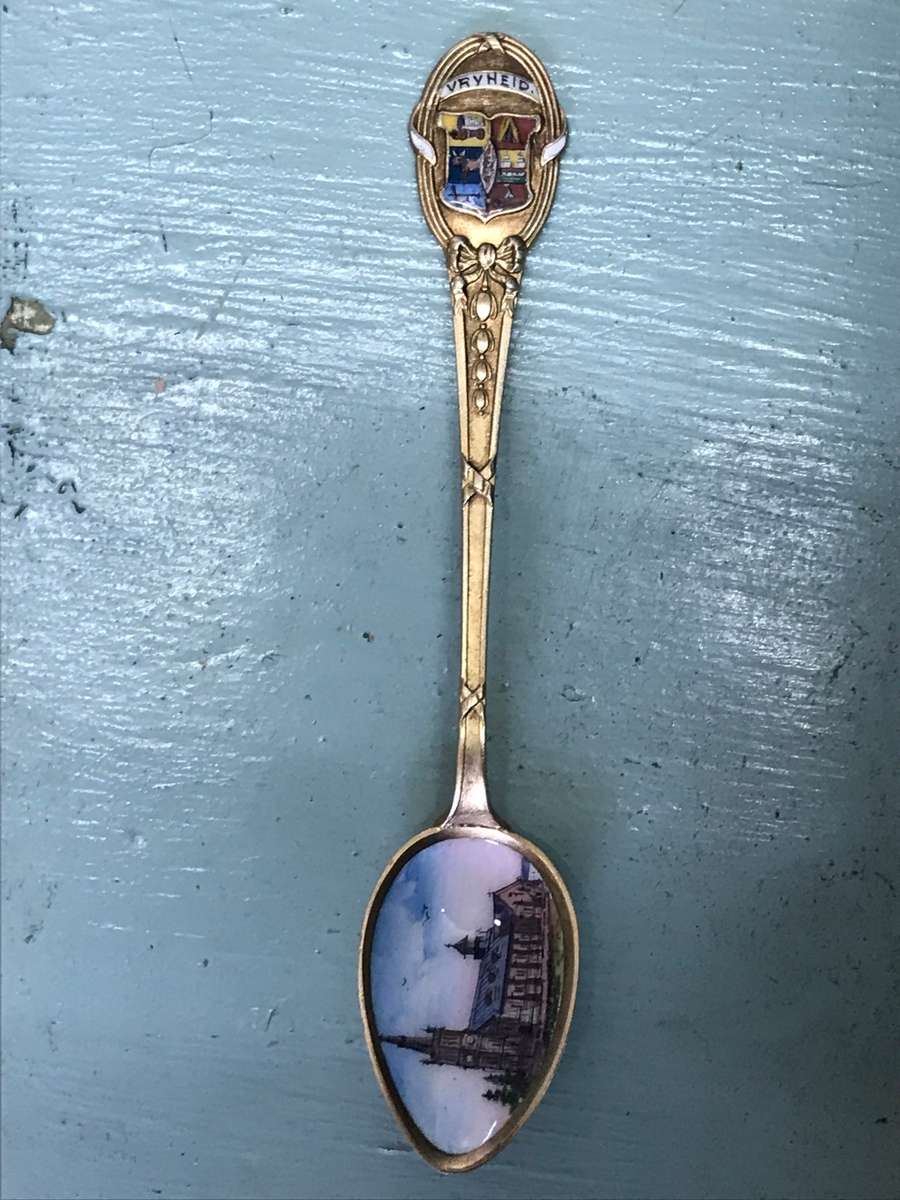 Silver Enamelled Teaspoon